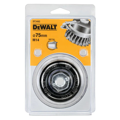 DeWalt Topfbürste gezopft 75mm M14 DT3492-QZ in Verpackung