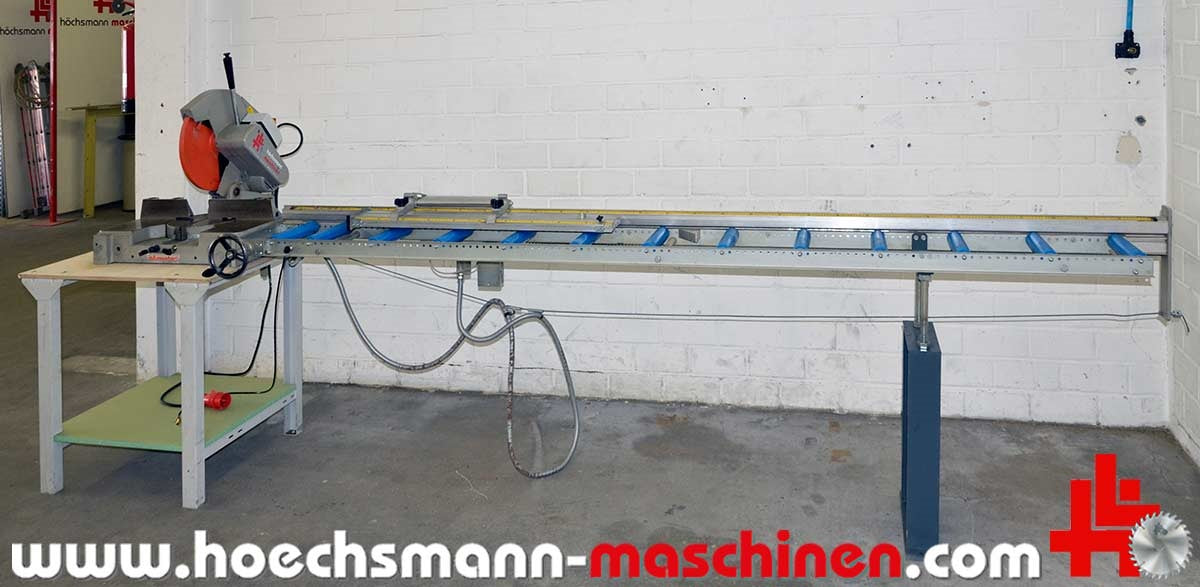 Elumatec Kappsäge MGS 72/30 mit Rollenbahn MMS 200