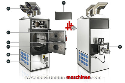 Fabbri F55CV Pro Version - Warmluftofen Werkstattofen gemäß BImSchV